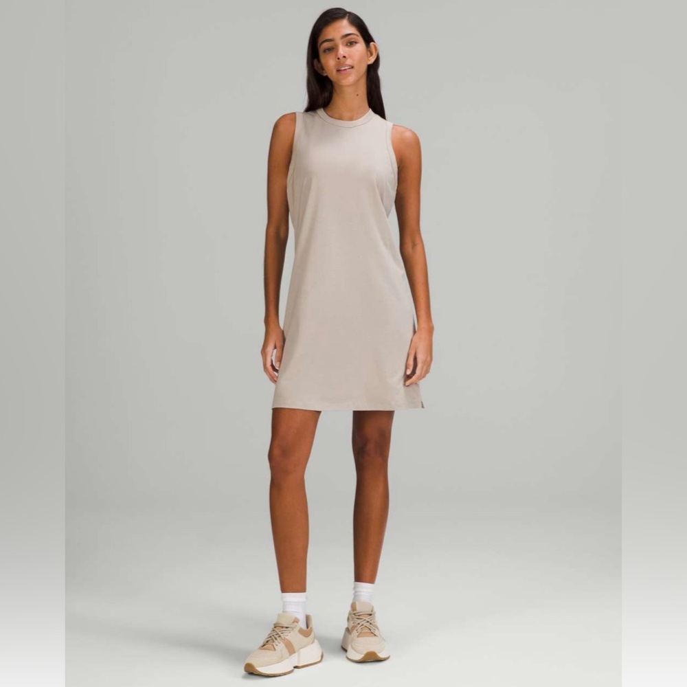 NWT Lululemon Lululemon Classic-Fit Cotton-Blend Dress, Raw Linen, Size 10